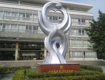广州越秀中学不锈钢景观雕塑