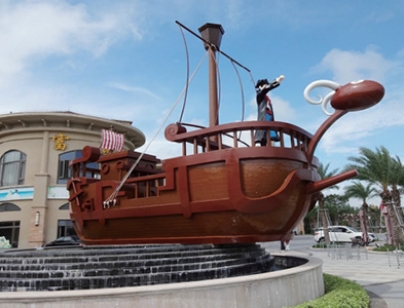 恒大•阳江夏威夷大型海盗船钢结构景观装置