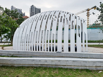 佛山高明君御海城示范区光影钢构景观装置(图4)