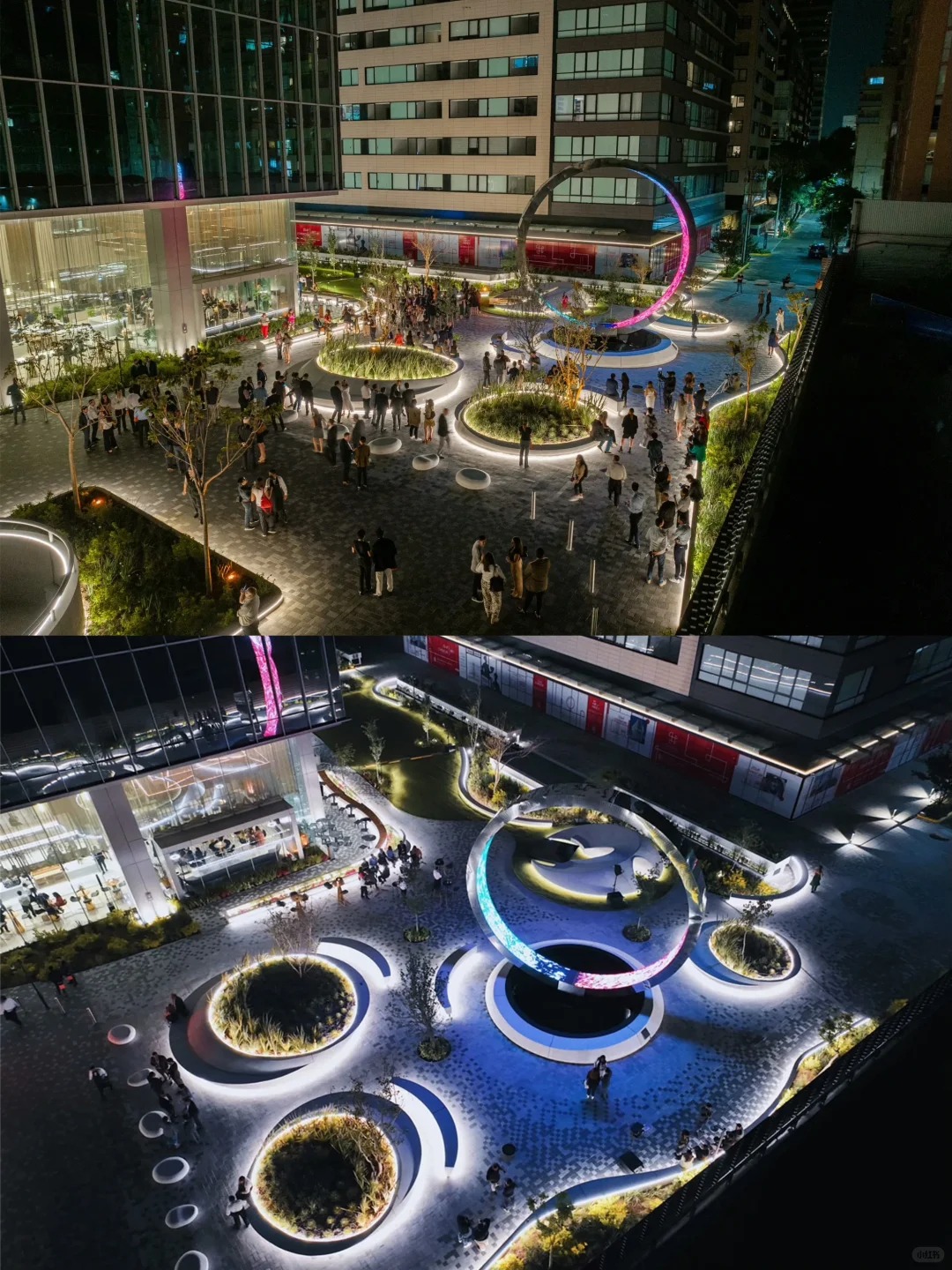 大型镜面不锈钢圆环 LED 显示屏雕塑(图2)