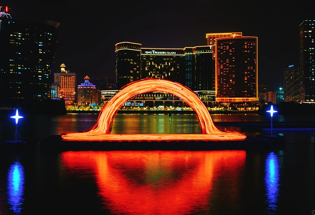文旅景区户外夜游大型灯光美陈艺术装置(图1)
