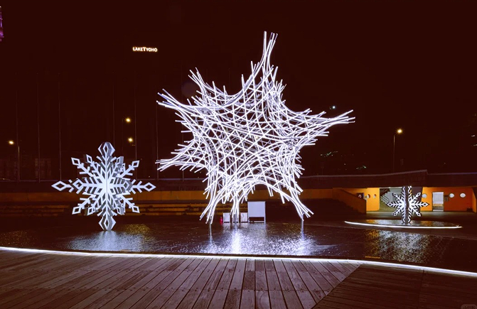 文旅景区户外夜游大型灯光美陈艺术装置(图2)