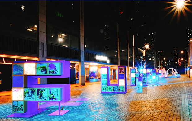 文旅景区户外夜游大型灯光美陈艺术装置(图4)