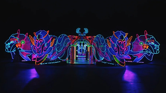沉浸式霓虹艺术幻彩透光灯光美陈雕塑(图2) 沉浸式霓虹艺术幻彩透光灯光美陈雕塑(图2)