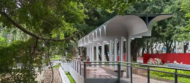 西丽湖观雨亭・岭南现代景观廊亭工程(图1) 西丽湖观雨亭・岭南现代景观廊亭工程(图1)