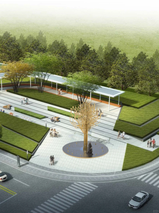 智慧之树・牛顿主题景观雕塑｜博学园科技人文艺术装置(图6)