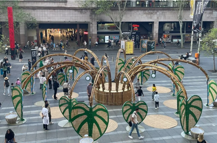 竹艺树叶拱门展亭雕塑(图5) 竹艺树叶拱门展亭雕塑(图5)