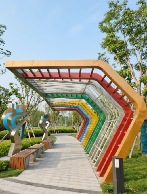 不锈钢景观廊架｜不锈钢雕塑知识科普(图1)