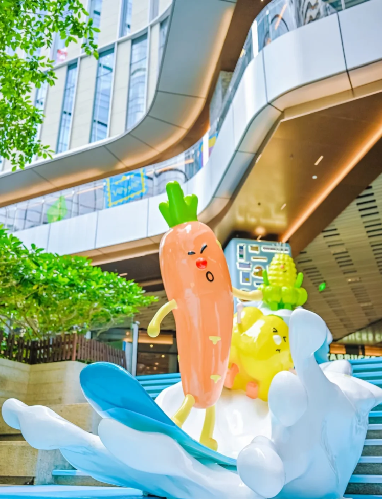 万象城 Veggie 夏日蔬菜 IP 创意市集玻璃钢美陈项目(图6)