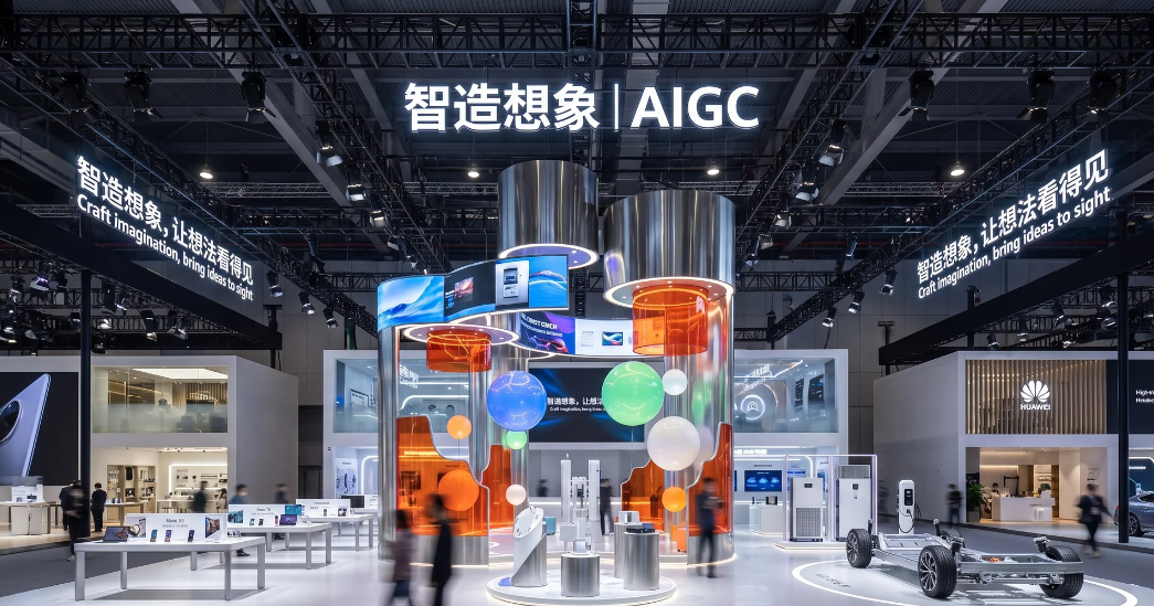 不锈钢圆柱彩色气球艺术特装展台(图1)